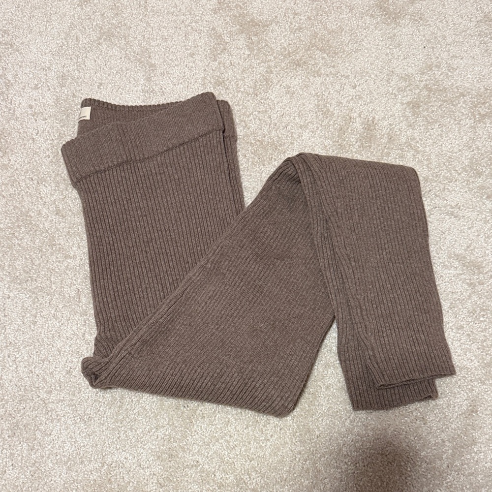 Madewell Ribbed Knit Leggings - Brown